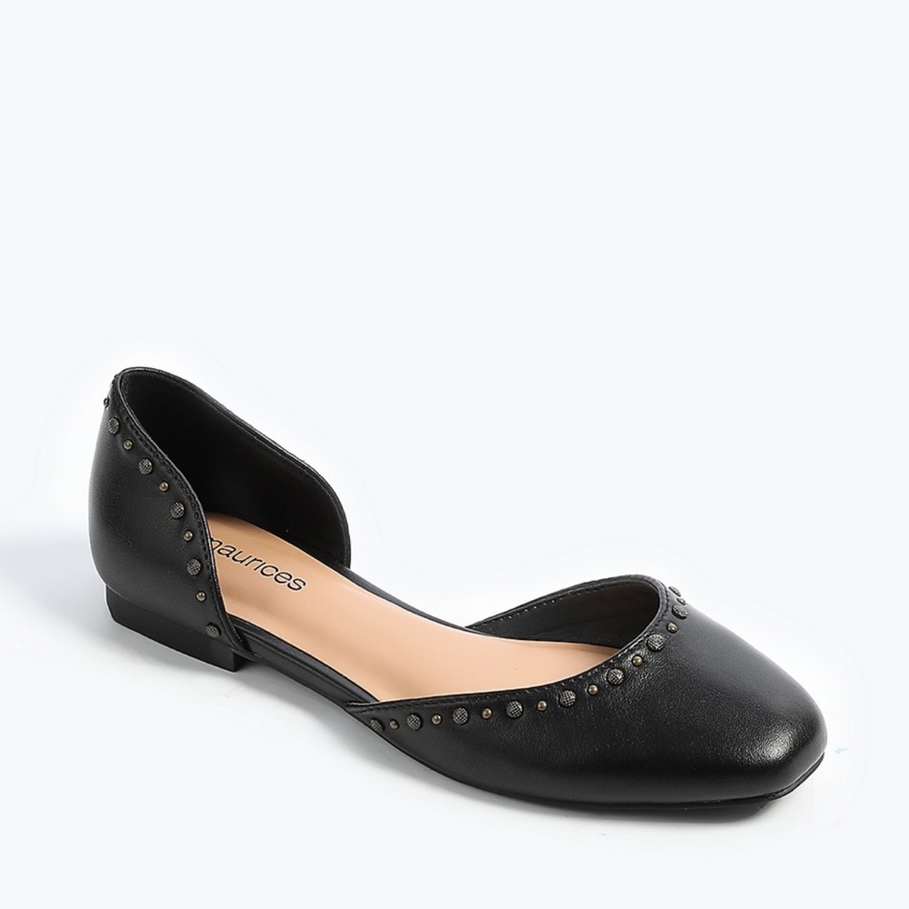 SuperCush Greta Studded D'Orsay Flat-8.5W